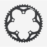 FSA Tempo road bike chainring 2x11 speed, 110x46T black 5-hole compatible, close-up of the black component with teeth.