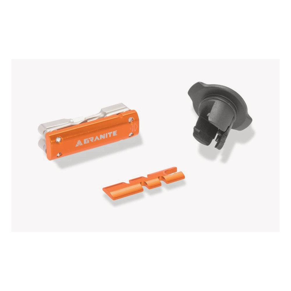 Granite STASH replacement tool kit with durable orange parts for multi-tools, ideal for workshop use and tool maintenance.