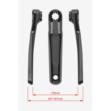 FSA Ebike Chainset CK762NC ISIS black cranks with 22mm spindle for eMTB motors, e-bike components, durable and lightweight design.