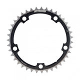 FSA Pro Road 130BCD 2x11 speed chainring for Shimano and Campagnolo road bike drivetrains, close-up of black component with teeth