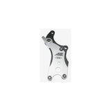 A2Z universal disc brake mount adapter for tab-less bikes, showing a sturdy metal component for easy retrofit installation.