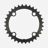 FSA alloy MTB 2x10 chainring in black, CNC machined 4-bolt 32T bike component with teeth for mountain biking.