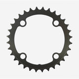 FSA alloy MTB 2x10 chainring in black, CNC machined 4-bolt 32T bike component with teeth for mountain biking.