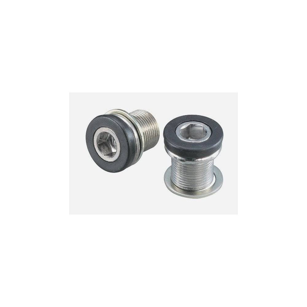 Pair of FSA Steel Crank Bolts for ISIS Splined Bike Cranksets, durable metal fasteners for bicycle crank assembly.