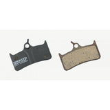 A2Z Shimano BR-M755 disc brake pads compatible with SRAM and Hope Mono M4 brake systems, shown with metal backing and friction material.