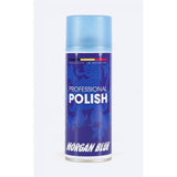 Morgan Blue bike polish and lubricant applied to a bike surface, showcasing a clean and shiny finish for bike maintenance.