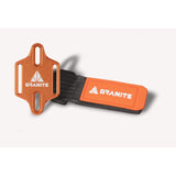 Granite storage portaledge bottle cage mount strap system for bike tool storage, shown attached to a bicycle frame.