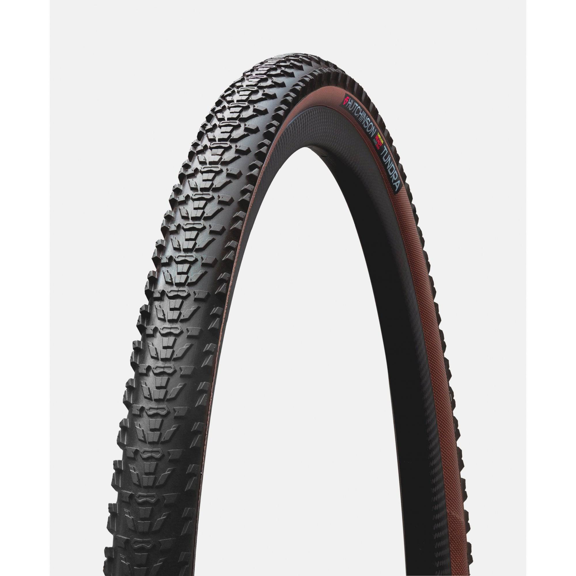 Hutchinson Tundra gravel tyre 700x40 with tan wall, tubeless ready, durable cycling tire for gravel bikes.