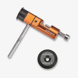 Orange Granite Workshop STASH Chain Tool Handle for 9-12 speed bike chains with hidden storage compartment.