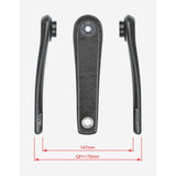 FSA Ebike chainset CK-702 ISIS drive black crankset with 22mm spindle and 160mm crank arm length for e-bike components.