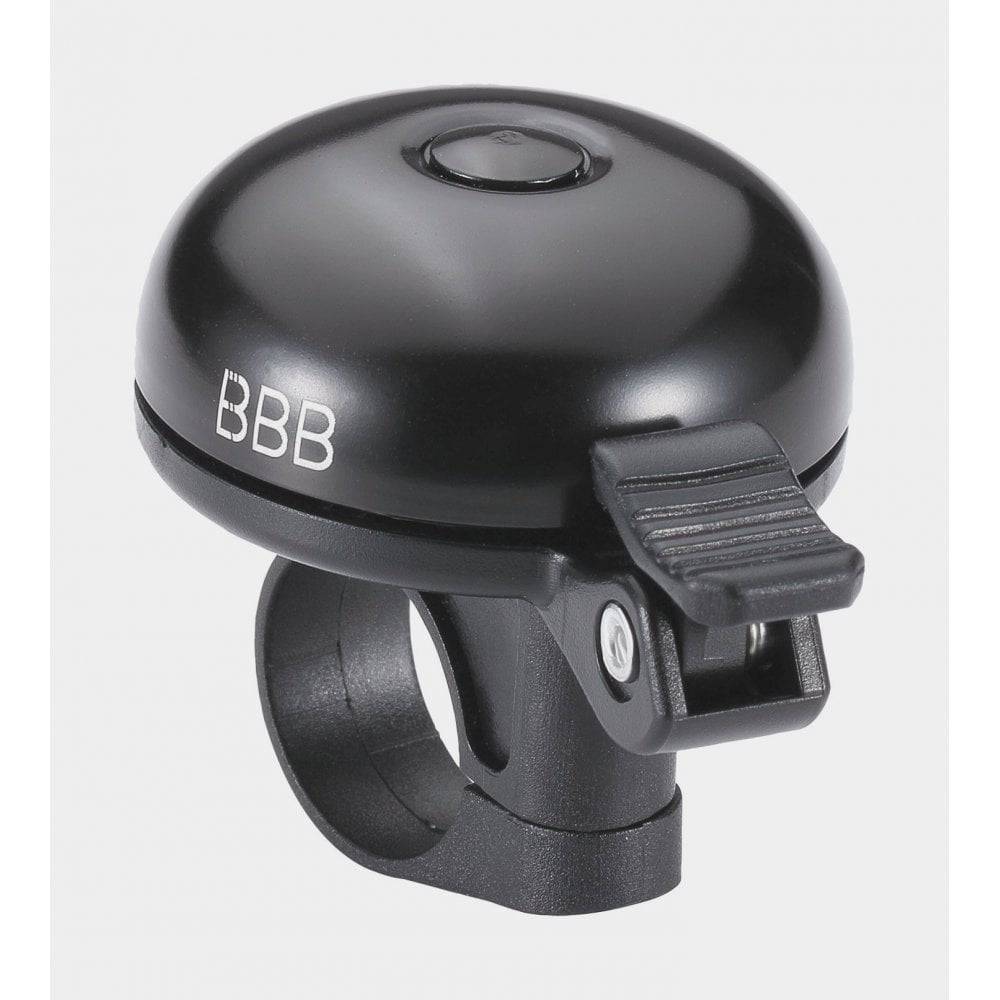 BBB BBB-18 E Sound Bike Bell in matte black, loud 88dB aluminum bell designed for e-bikes and cycling accessories