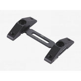 BBB BBC-113 DualMount bracket for AdaptRail and MiniRail bike bottle cages, shown mounted on a bike frame.