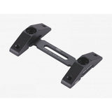 BBB BBC-113 DualMount Bracket for AdaptRail and MiniRail bike bottle cages, shown mounted on a bicycle frame.