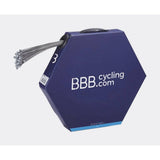 BBB BCB-41R MTB brake wire, 1.5mm x 1700mm, bulk pack of 100 cables, showing coiled cables with connectors for mountain bike brakes.
