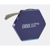 BBB BCB-47R polished gold brake wire for road bikes, 1.5mm x 2350mm, showing the shiny gold cable and connectors.