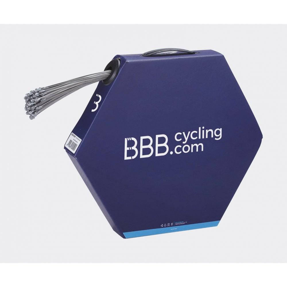 BBB BCB-43SF Shimano road brake wire, 1.5mm x 900mm, bulk pack of 100 cables, thin metal brake cable for bicycles.