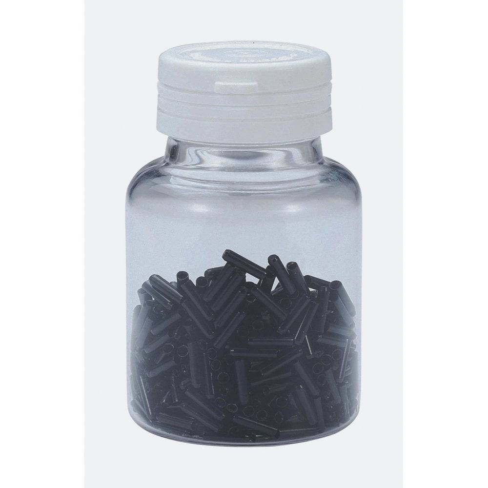 BBB BCB-154 CableStop crimps for 1.2mm bike cables, bulk pack of 500, close-up of small metal crimp connectors.
