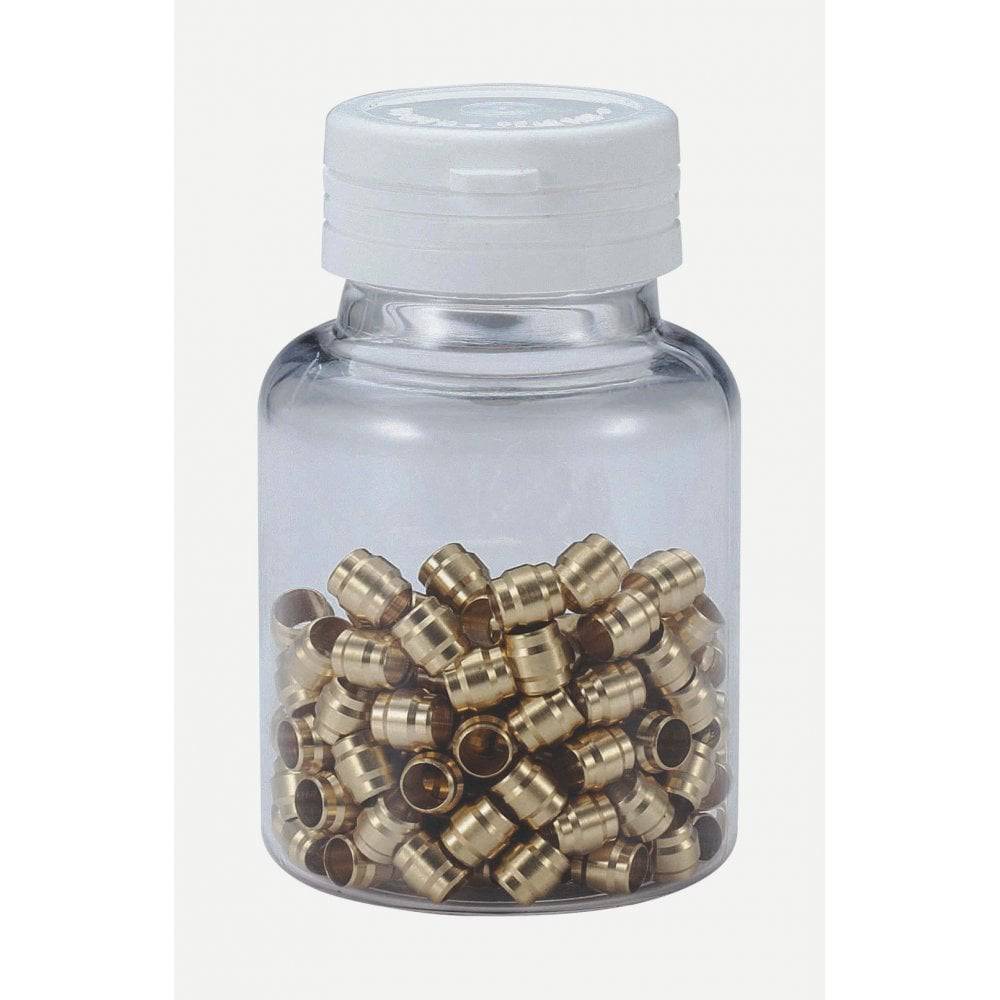 BBB BCB-220 5mm compression olives for SRAM Avid brake hoses, set of 50, showing close-up of small metal components.