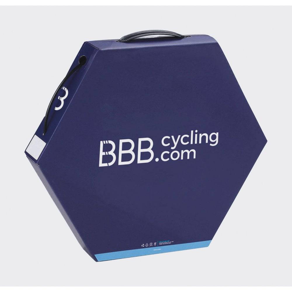 Black BBB HydroLine hydraulic brake hose, 2.1mm x 5mm, 50m length, designed for bicycle hydraulic brake systems.