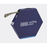 BBB BCB-36 SpeedWite polished gold gear cable for Shimano and SRAM, 1.1x2350mm, with metal ends and smooth finish.