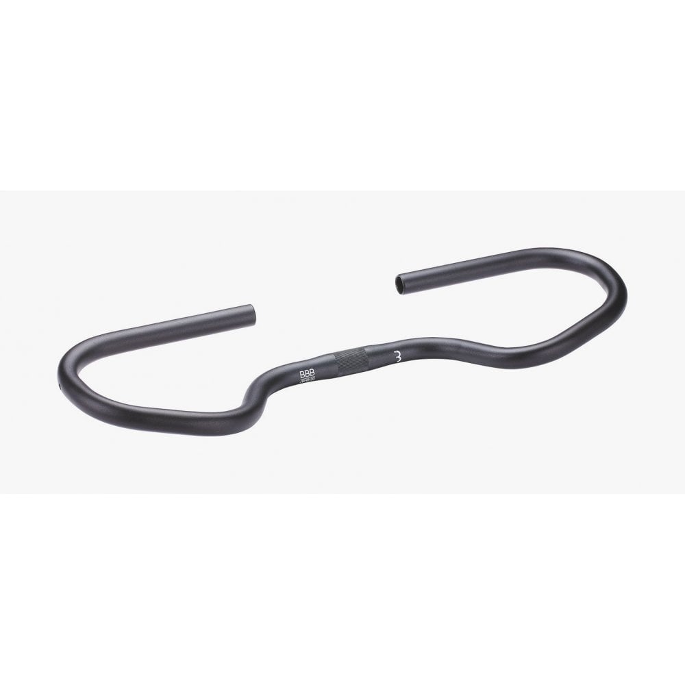Black BBB BHB-30 MultiBar MTB handlebar with 25.4mm diameter and 57cm width, designed for trekking and mountain biking.