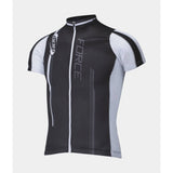 BBB Quadra LS cycling jersey in black and red with reflective accents and back pockets, designed for comfort and visibility.