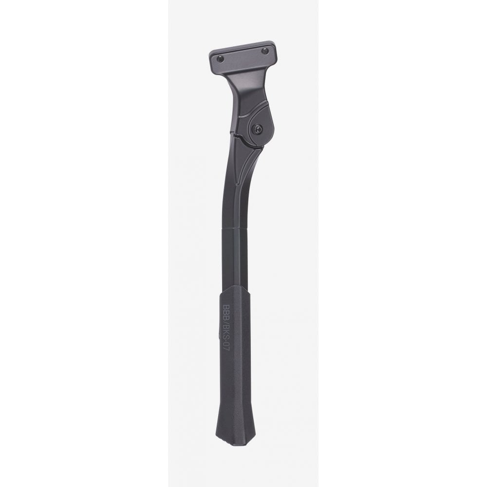 BBB BKS-07 ConnetKick 40 bike kickstand with quick fold mechanism and adjustable length, shown attached to a bicycle.