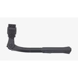 BBB BKS-08 UniKick clamp mount kickstand attached to a 26-29 inch city bike, providing stable support for the bike during parking.