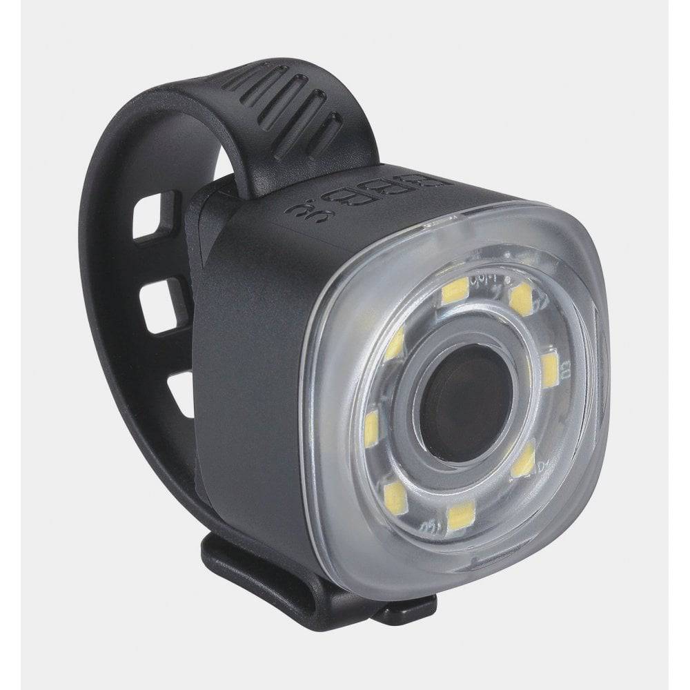 BBB BLS-225 Spirit Front Mini LED Bike Light in black with 9 modes and battery indicator, designed for bike accessories.