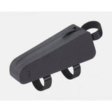 BBB BSB-62 SealTank waterproof top tube bike bag with rattle-free zipper, shown mounted on a bike's top tube for accessories storage.