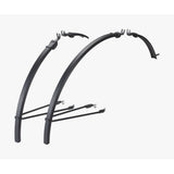 BBB SlimGuard road bike fender set with front and rear fenders, 28-inch size, includes aluminium rods for easy installation.
