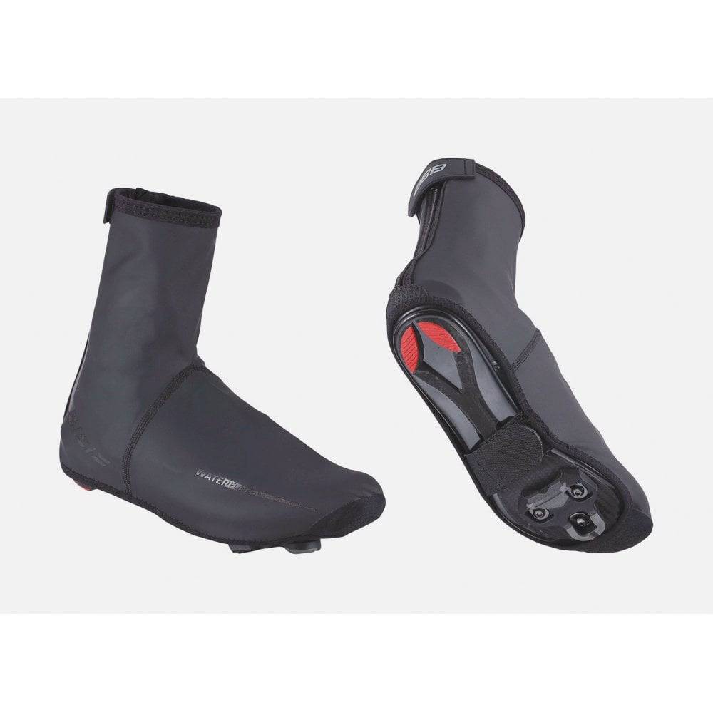 Black BBB BWS-03 WaterFlex cycling shoe covers in size 37-38, waterproof overshoes for cycling and skating.