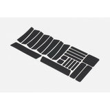 BBB BBP-71 MultiVis reflective sticker kit for bikes, showing various bright, safety-enhancing reflective stickers for visibility.