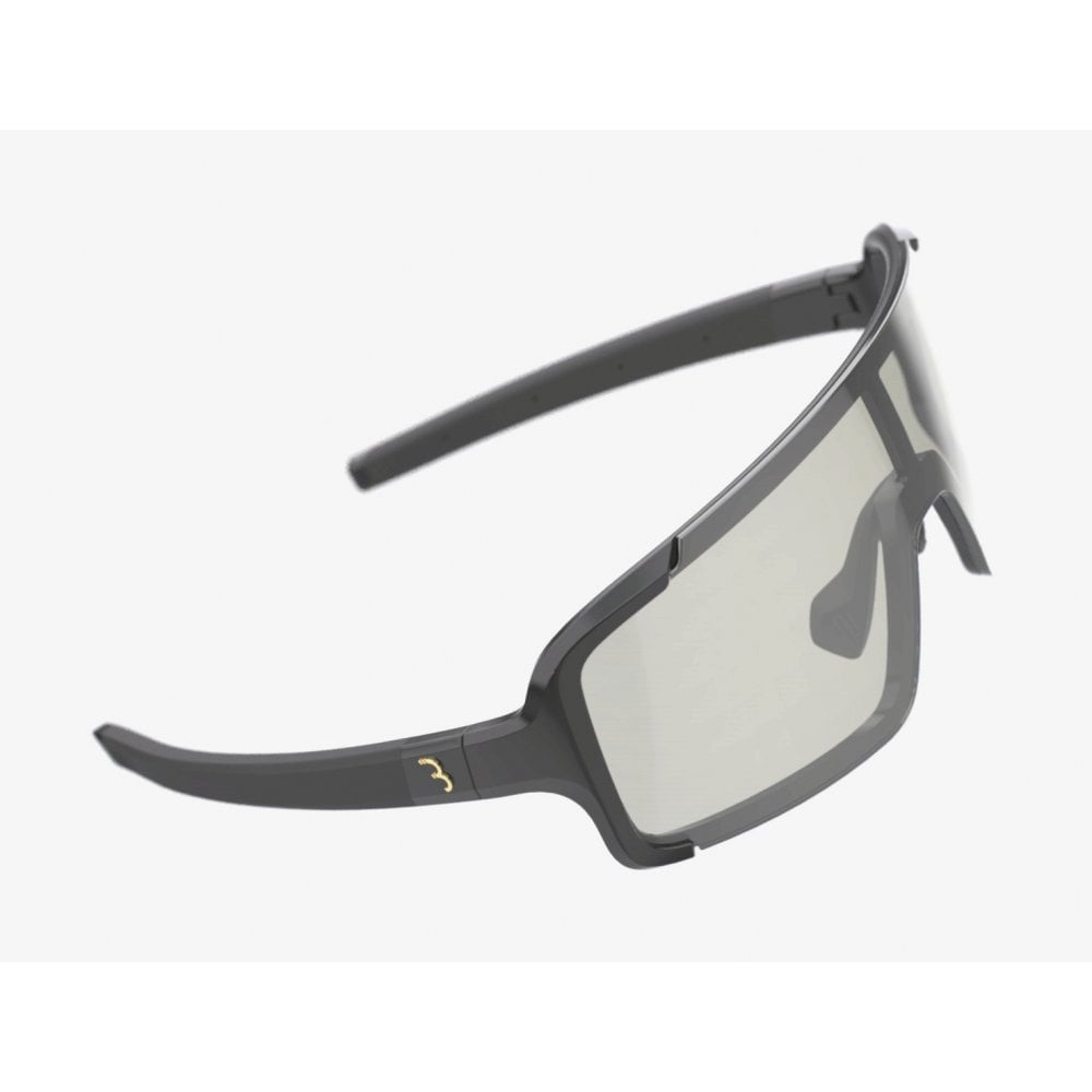 BBB BSG-69PH Chester Sport Glasses with black frame and smoke photochromic lenses, designed for active wear.