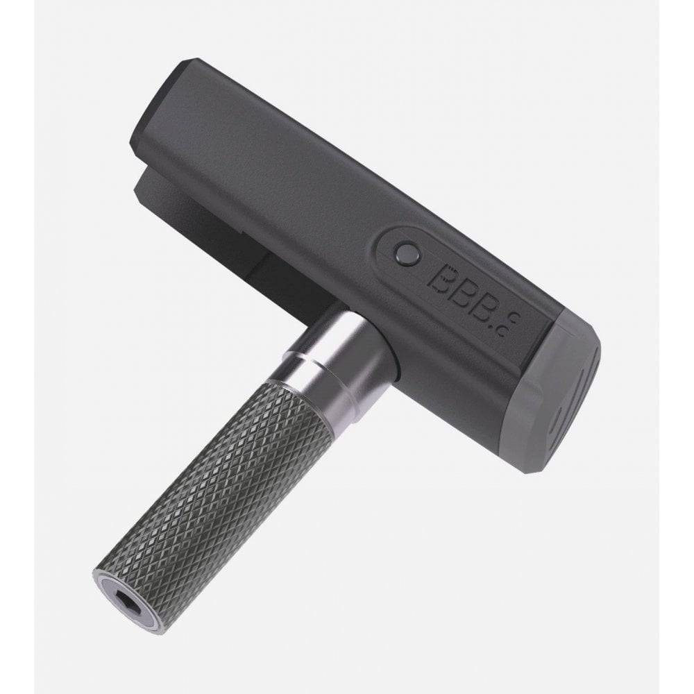 BBB BTL-182 TorqueTune adjustable torque wrench with foldable handle and hex keys for workshop use.