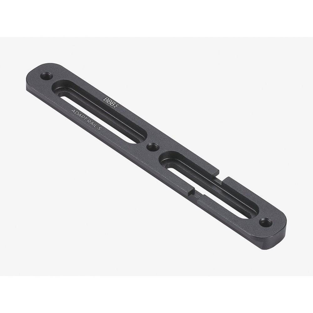 BBB AdaptRail Mounting Bracket BBC-120 for bike bottle cages and accessories, shown attached to a bicycle frame.