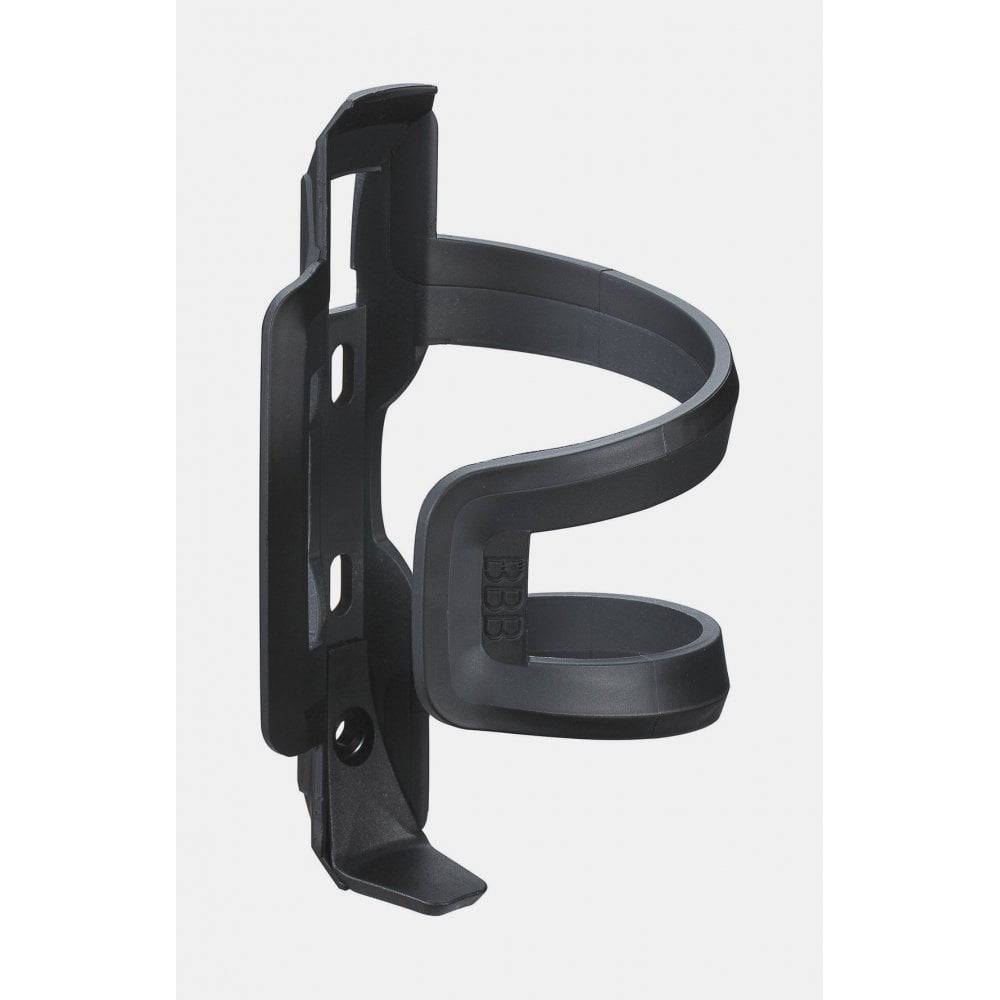 BBB DualAttack adjustable bike bottle cage for small and full-suspension frames, made of durable material, fits securely on bike frame.
