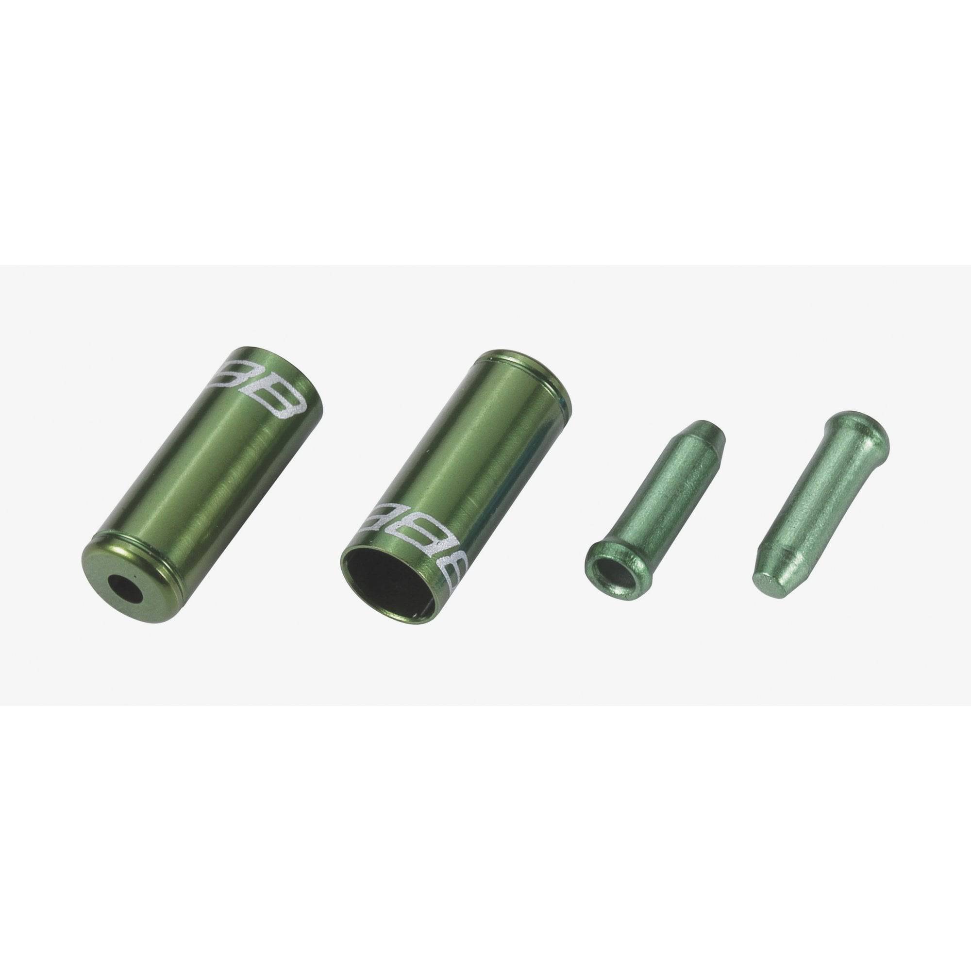 BBB Cablecap Kit BCB-99 anodized aluminum ferrules for bike cables, showcasing durable, colored cable end caps for bicycle maintenance.