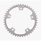 BBB BCR-12S RoadGear 44T chainring for Shimano 10-speed 130BCD crankset, showing the black metal gear with teeth.