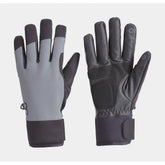 BBB ColdShield winter cycling gloves in black with reflective accents, waterproof material, touchscreen fingertips, and adjustable wrist straps.