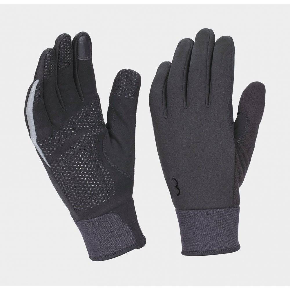 BBB ControlZone Winter Gloves BWG-36, windproof touchscreen cycling gloves with reflective details and padded palms.
