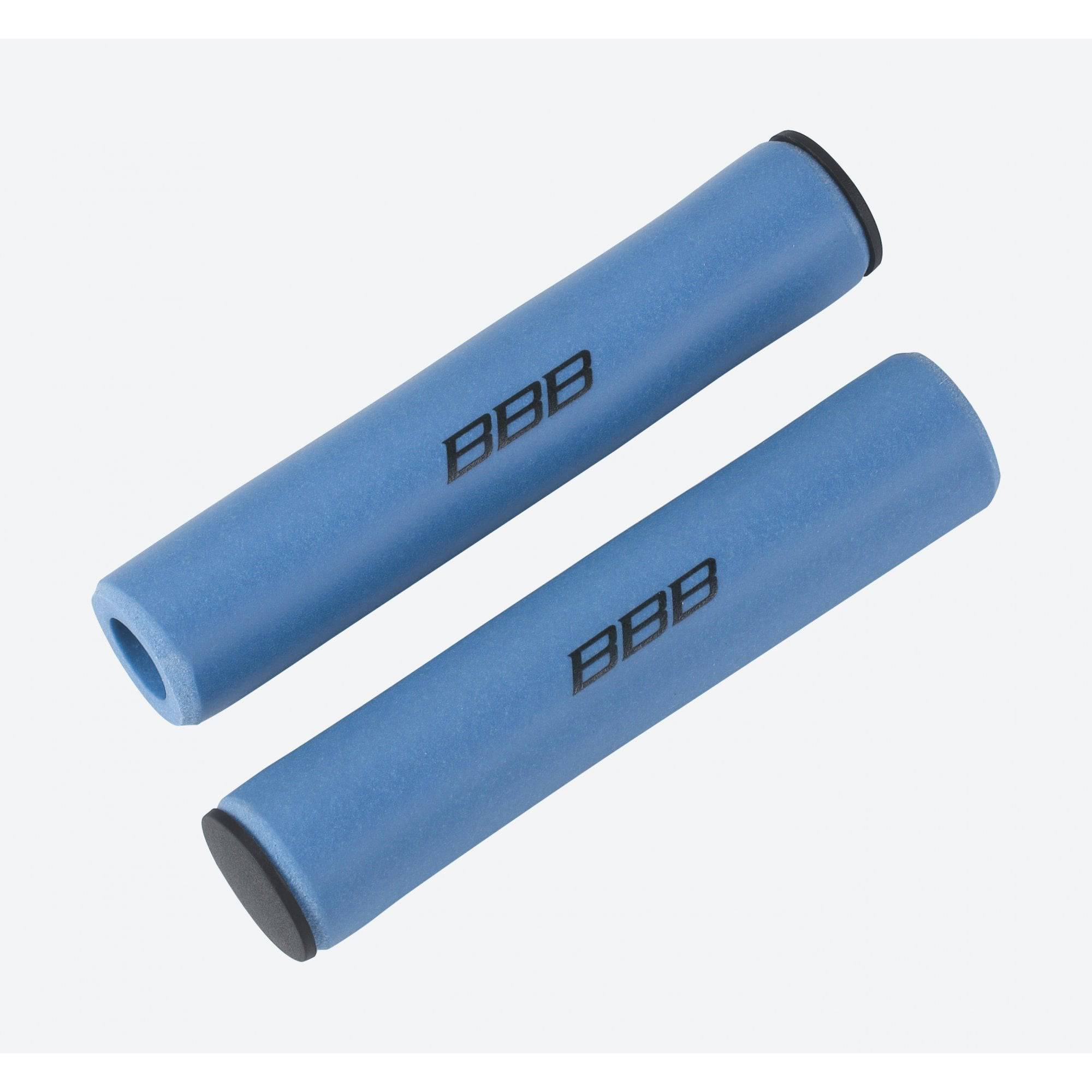 BBB Sticky Grips BHG-34 silicone bike handlebar grips with end-caps, designed for comfort and control on bicycles.