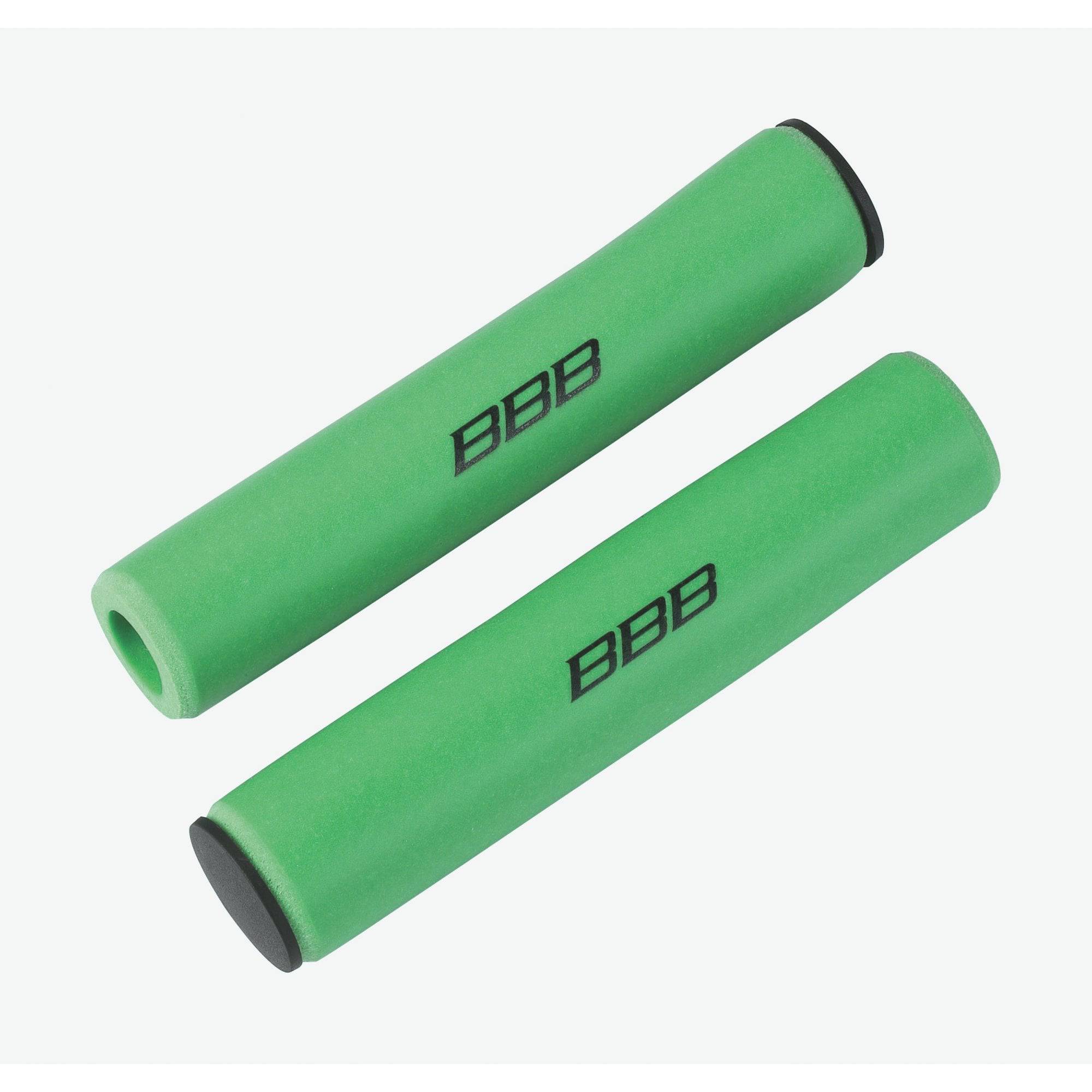BBB Sticky Grips BHG-34 silicone bike handlebar grips with end-caps for enhanced comfort and control on bicycle handlebars.