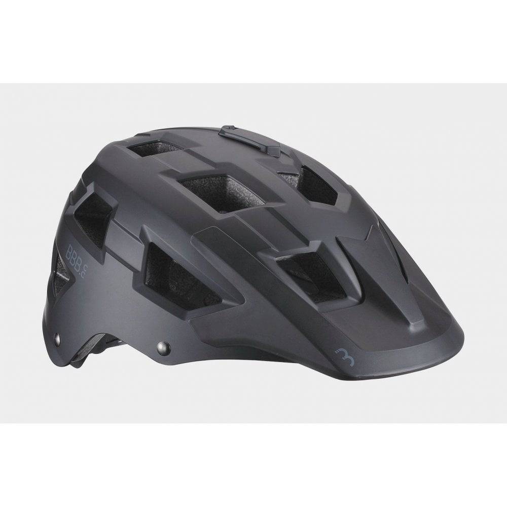 BBB Nanga 21 MTB helmet with fixed visor and camera mount, designed for mountain biking safety and performance.