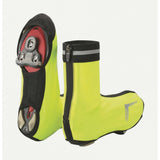 BBB RainFlex overshoes waterproof cycling shoe covers in black, designed to protect shoes from rain and mud during rides.