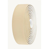 BBB Gravelribbon bar tape for gravel bikes, featuring extra thick gel backing, shown wrapped around bike handlebars.