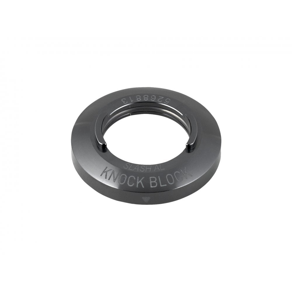 Trek 2021 Slash AL Knock Block V2 black top bearing cover for headset, component for mountain bike frame.