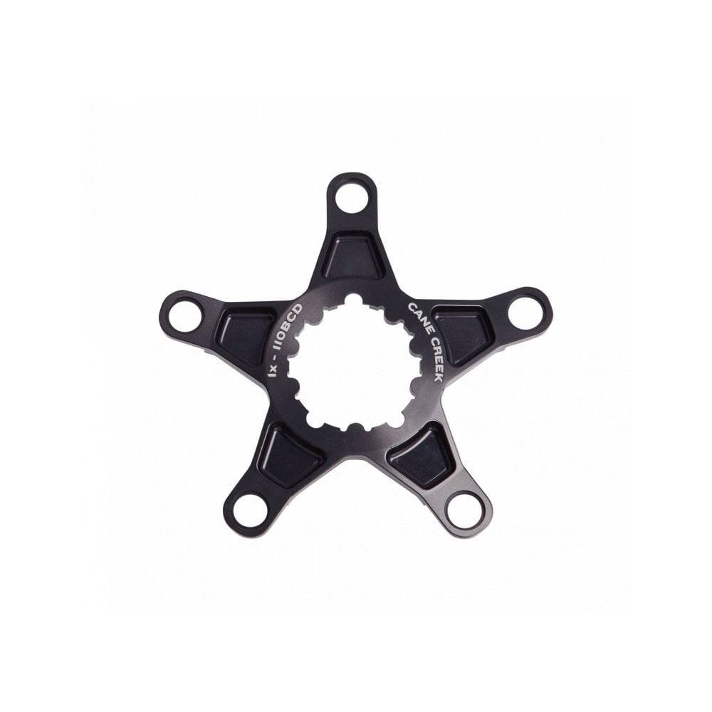Cane Creek eeWings 1x crank spider in black for gravel and road bikes, 110 BCD, component bicycle part.