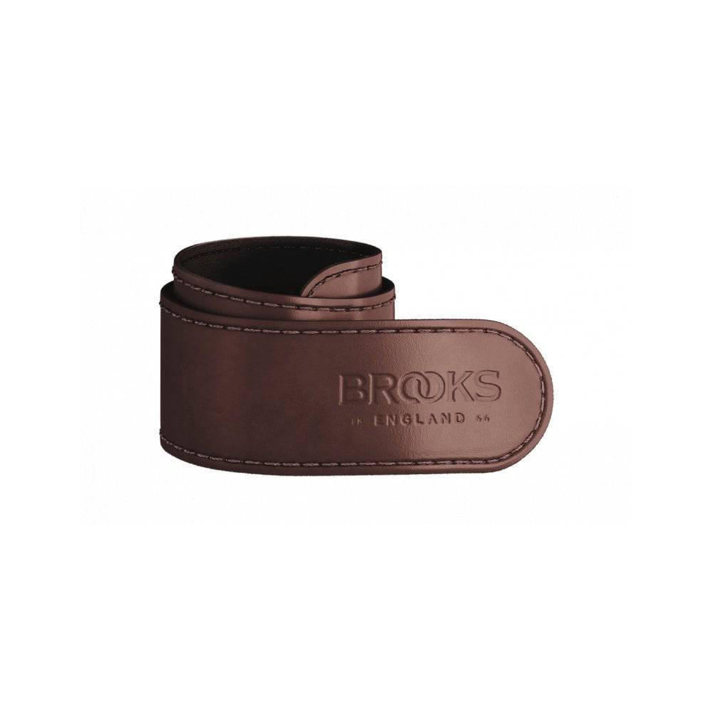 Brooks Safety Leather Trouser Strap with spring-loaded snap for bike chain protection, accessory for cycling safety and gear.