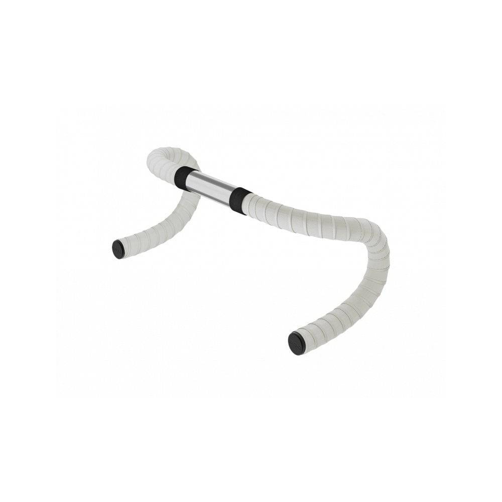 Brooks Cambium rubber bar tape with padded grip and bar end plugs for cycling handlebars.